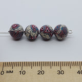8mm Round Fimo Beads (10) - Native American Indian Symbols