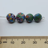 8mm Round Fimo Beads (10) - Sun & Mountains