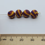 8mm Round Fimo Beads (10) - Tie Dye