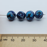 8mm Round Fimo Beads (10) - Whale Tail
