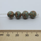 8mm Round Fimo Beads (10) - Aztec