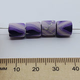 10mm Tube Fimo Beads (10) - Psychedelic Purple
