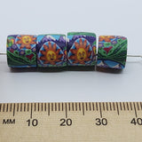 10mm Tube Fimo Beads (10) - Sun & 2 Mountains