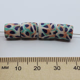 10mm Tube Fimo Beads (10) - Animal Print Pastel