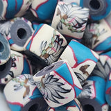 10mm Tube Fimo Beads (10) - Peace Pipe