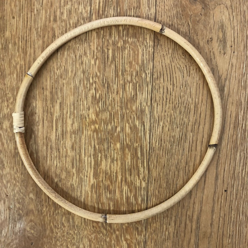 22cm Thin Rattan Hoop - Natural & Handmade