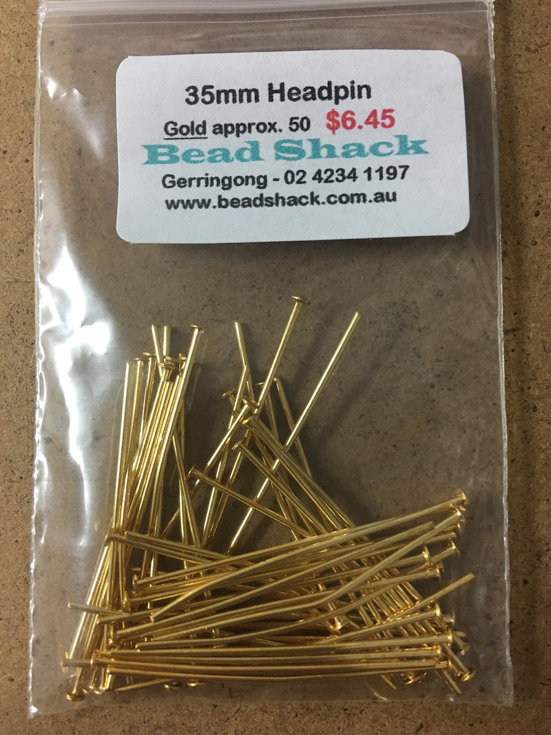 35mm Headpin - Gold