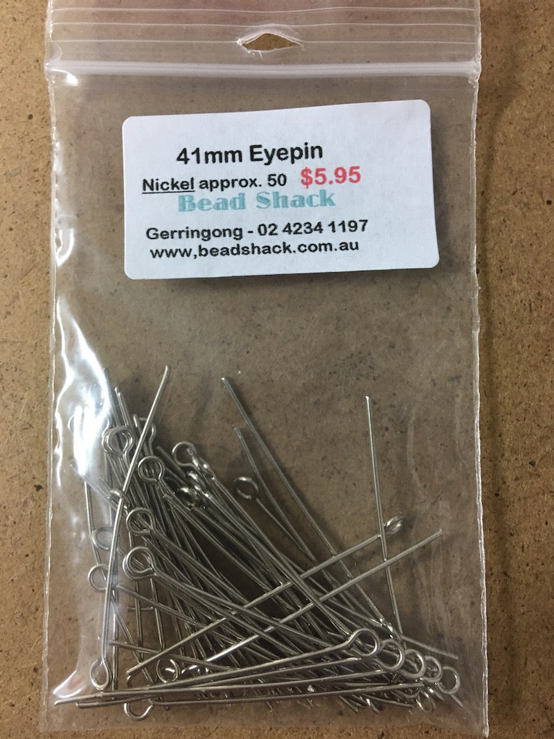 41mm Eyepin - Nickel - Bead Shack