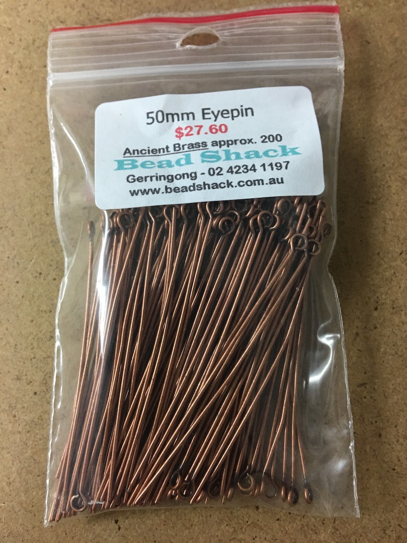 50mm Eyepin - Ancient Brass