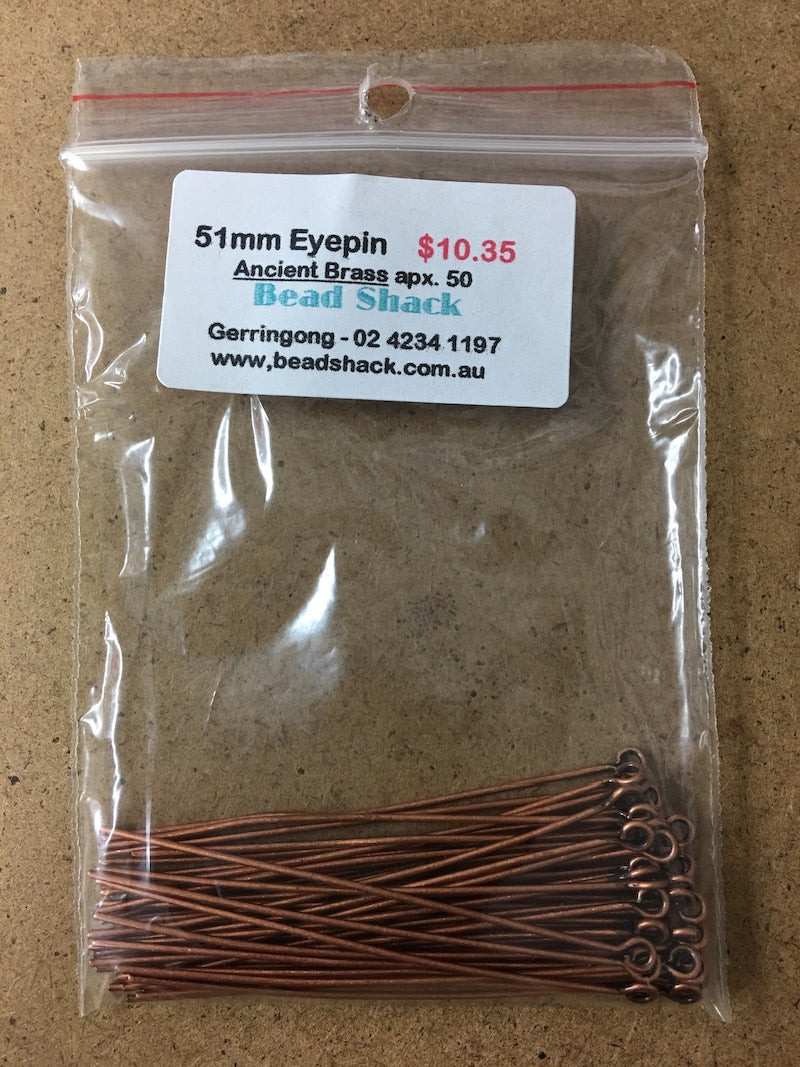 50mm Eyepin - Ancient Brass