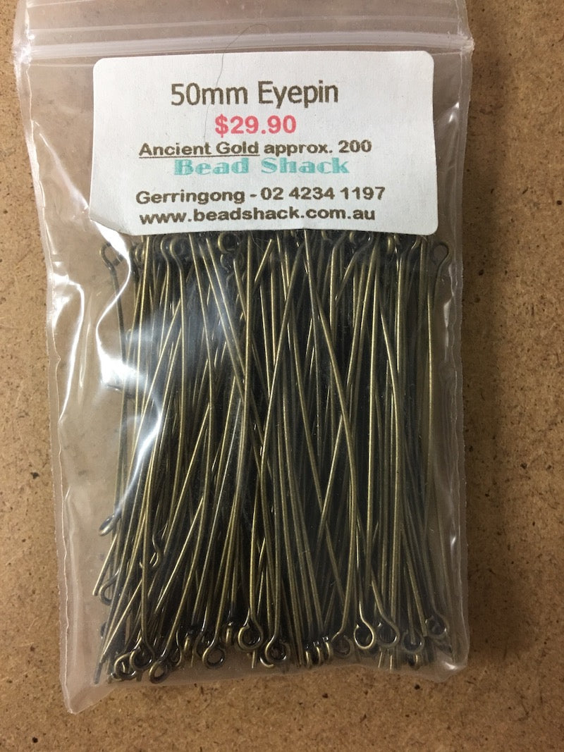 50mm Eyepin - Ancient Gold