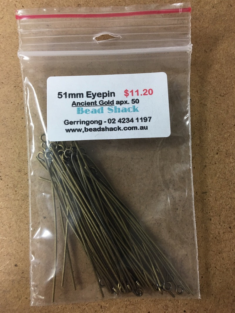 50mm Eyepin - Ancient Gold