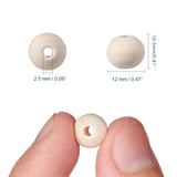 Raw Wood 12mm Round Beads - Bead Shack