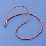 2.5mm Leather Necklace (46cm) - Peru (Light Brown) - Clasp w. Ring