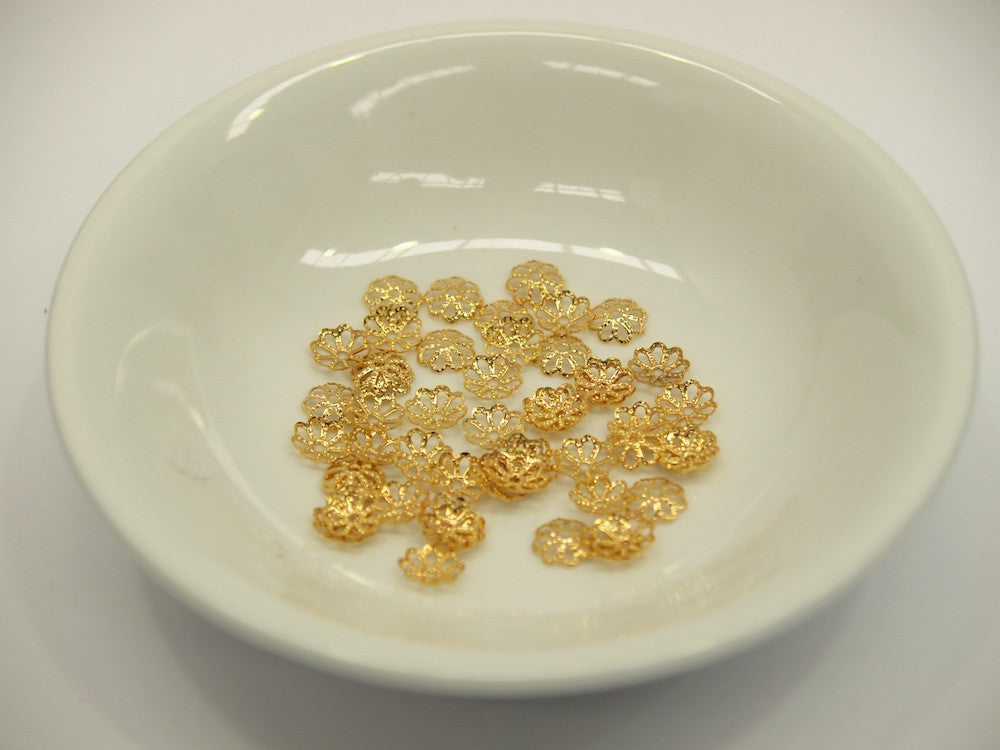 Filigree 7mm Bead Cap - 4 colours available - Bead Shack