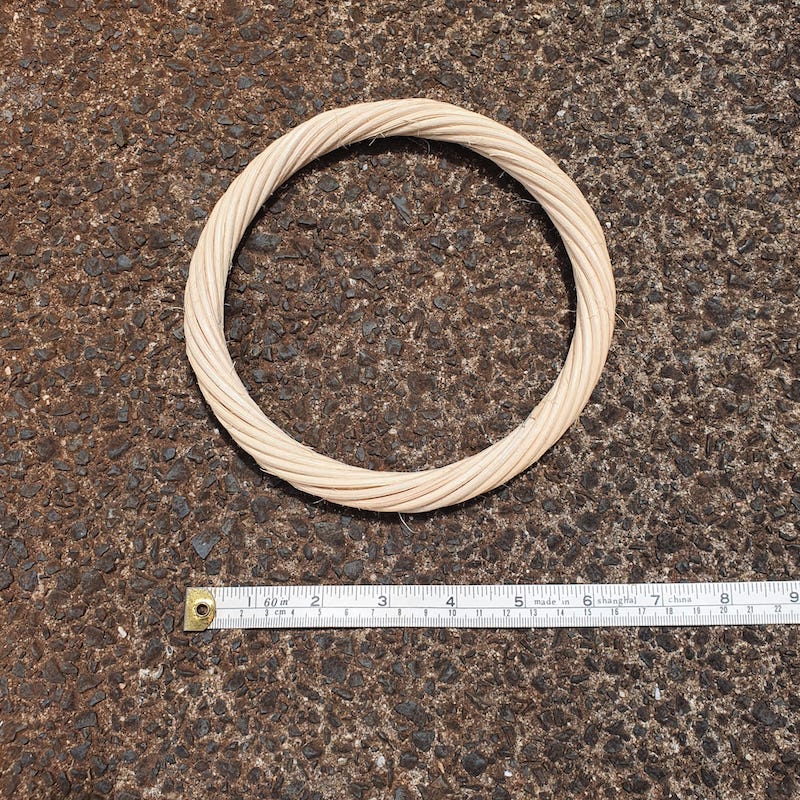 Rattan Twisted Handmade Bamboo Cane Hoop - Medium