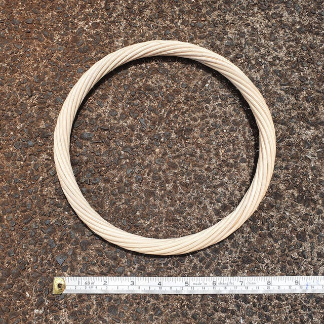 Rattan Twisted Handmade Bamboo Cane Hoop - Large - Bead Shack