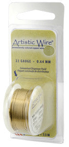 Brass Craft Wire - 28 Gauge/.32 mm, 15 yards, Tarnish Resistant