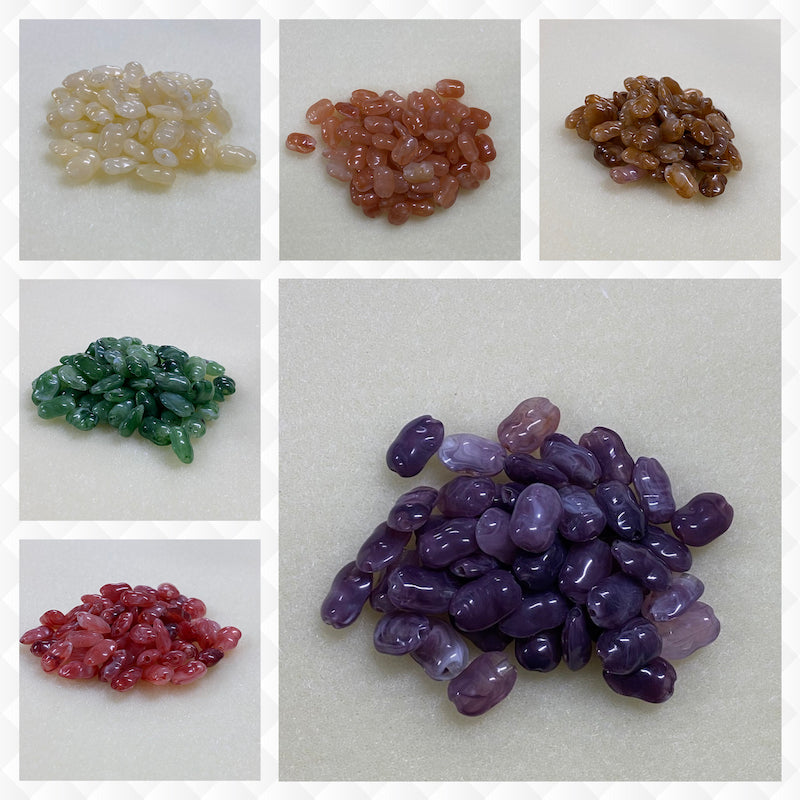 10x7mm Rice Chip (50) - Citrine - Gemstone Look Vintage Lucite Beads