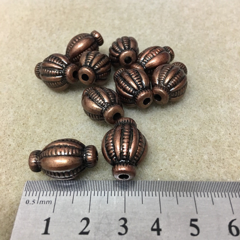 21x15mm Lolly (10) - Ancient Brass - Moroccan Style Vintage Beads - Bead Shack