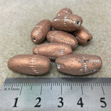 20~25mm Capsule (10) - Antique Light Copper - Vintage Clay Beads