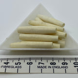 37x7mm Hairpipe Bead (10) - Vintage Bone Beads