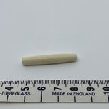 37x7mm Hairpipe Bead (10) - Vintage Bone Beads
