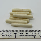 37x7mm Hairpipe Bead (10) - Vintage Bone Beads