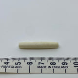 37x7mm Hairpipe Bead (10) - Vintage Bone Beads