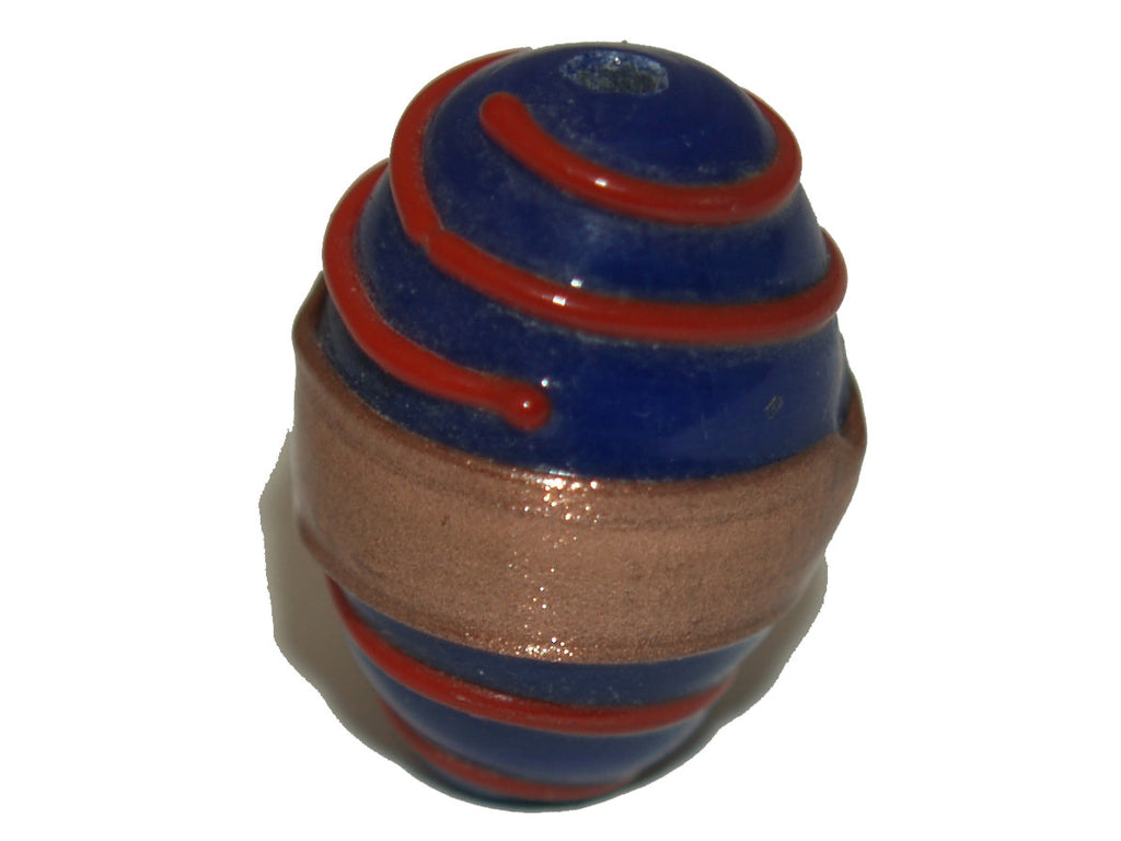 Egg Dark Blue, Red  & Bronze Qty: 5