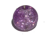 Purple Round 4mm Crackle Glass Qty: 50 beads - Bead Shack