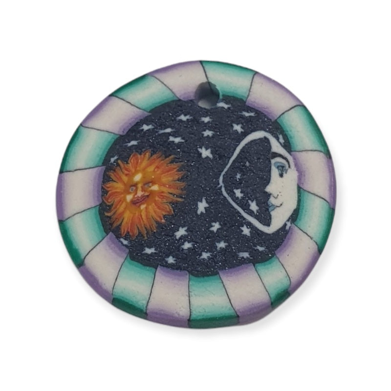22mm Fimo Pendant (1) - Celestial