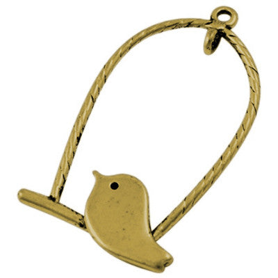 Lovebird on a Swing, Antique Gold Qty: 1