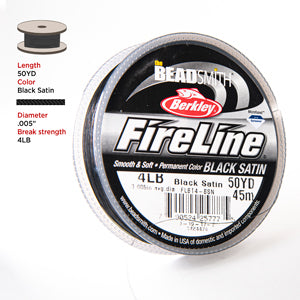 FireLine Beading Thread Cord Beadsmith 4LB 6LB 8LB Crystal Smoke Black 50  yard