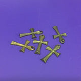 22mm Cross Charms (10) - Brass