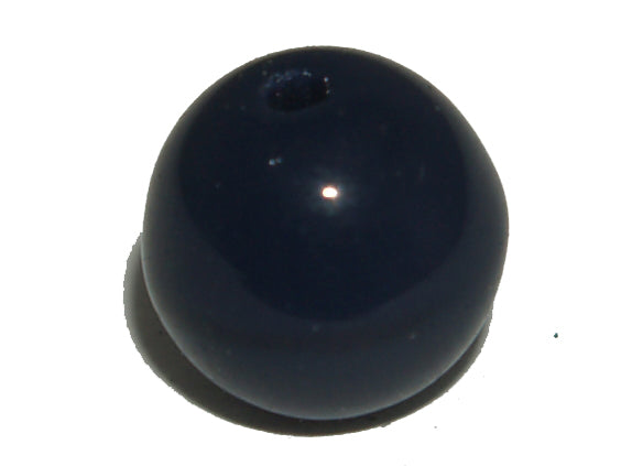 7mm Round (25) - Opaque Navy Lustre - Vintage Czech Glass Beads