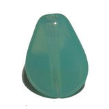 10x8mm Teardrop (25) - Milky Green - Vintage Czech Vaseline Glass Beads - Bead Shack