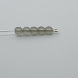 4mm Round (100) - Smokey Grey Matte - Vintage Czech Glass Beads