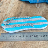 Thong (Sandal) (1) - Turquoise - Nautical Wood Craft Decoration