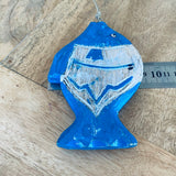 Flat Fish (1) - Blue - Nautical Wood Craft Decoration