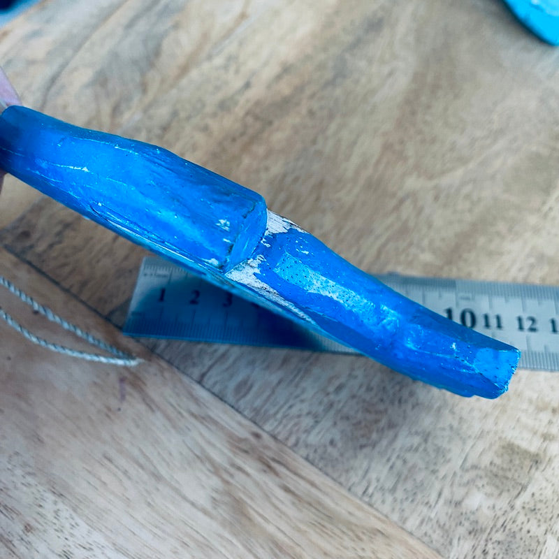 Flat Fish (1) - Blue - Nautical Wood Craft Decoration