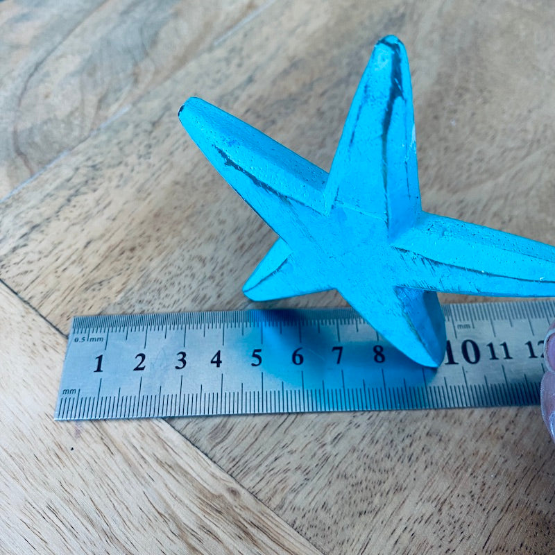 Starfish (1) - Turquoise - Nautical Wood Craft Decoration
