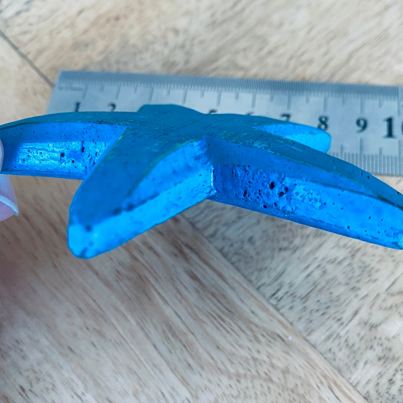 Starfish(1) - Blue - Nautical Wood Craft Decoration