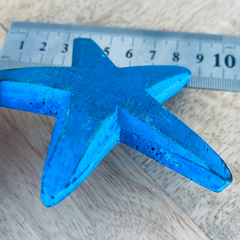 Starfish(1) - Blue - Nautical Wood Craft Decoration
