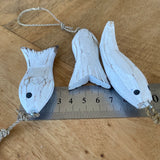 Small Fish (1) - White - Nautical Wood Craft Decoration - Bead Shack