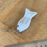 Small Fish (1) - White - Nautical Wood Craft Decoration - Bead Shack
