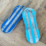 Thong (Sandal) (1) - Blue - Nautical Wood Craft Decoration