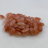 10x7mm Rice Chip (50) - Carnelian - Gemstone Look Vintage Lucite Beads