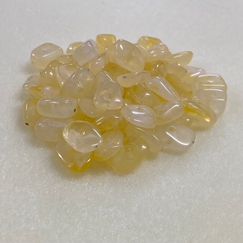 12mm Chip (50) - Citrine - Gemstone Look Vintage Lucite Beads
