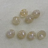 10mm Twisted Coin (50) - Citrine - Gemstone Look Vintage Lucite Beads